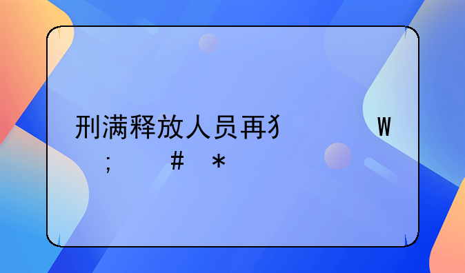 刑满释放人员再犯法怎么办