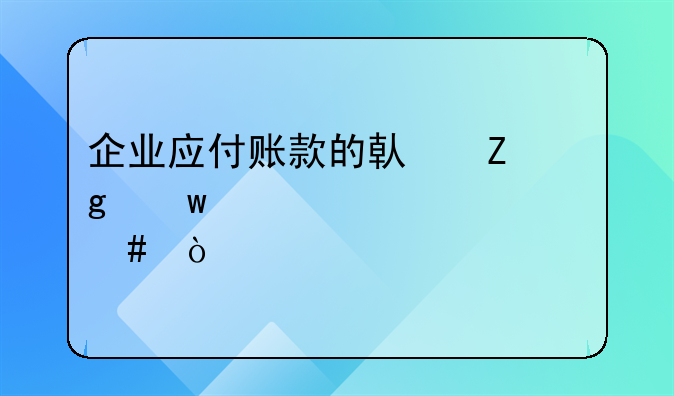 企业应付账款的借方余额表示什么？